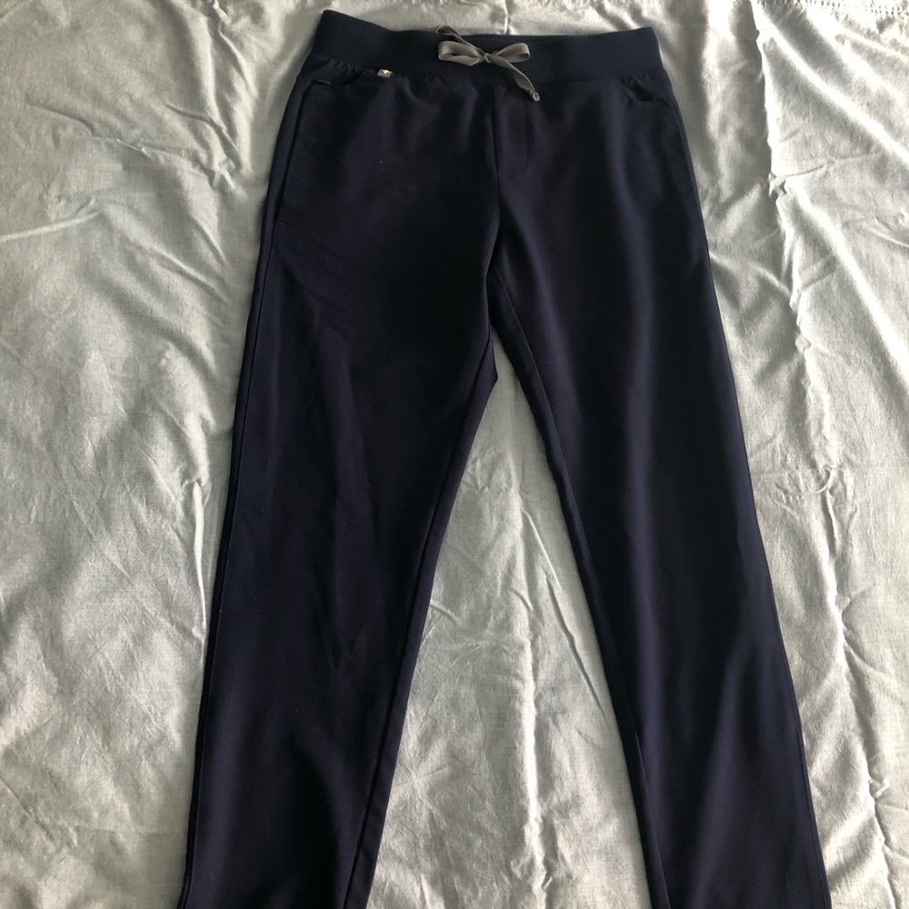 Navy Figs Scrubs - straight legged bottoms